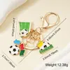 Colgante de Fútbol de Metal Llavero Creativo Recuerdo del Mundial para Hombres Aficionados Regalo Clásico