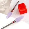 Nuevo cabezal de cerámica morada para maíz cabezal de esmalte de uñas removedor de uñas taladro para quitar uñas removedor de piel muerta broca para pretratamiento de uñas