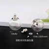 Colgante de Botella de Vidrio de Cristal con Tornillo de Gran Diámetro Sin Pegamento Colgante de Botella de Cabello Fetal DIY Collar de Botella de los Deseos de Cinabrio