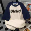 Camiseta de Manga Corta con Estampado de Letras de Marca de Moda Verano 2025 Estilo Pareja Casual Nicho Casual Holgado Estilo Hip-Hop Top