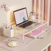 Soporte de enfriamiento para laptop, elevador de monitor de computadora, estante elevado, organizador de escritorio, estante de hierro para escritorio
