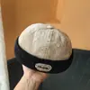 Chapéu docker de ganga bordado com letra retro japonês para mulheres, versátil e afina o rosto, chapéu casual hip-hop de rua para homens