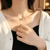 Collar Blanco Natural de Estrella con Trébol de Cuatro Hojas en Forma de Corazón, Cadena Sencilla para Clavícula Estilo Chino Vintage, Joyería de Diseñador para Mujer