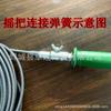 Herramienta Desatasca Inodoros Limpiador de Tuberías Limpieza del Hogar Muelle 6mm Doble Uso Manual Eléctrico Integrado Desatascador de Inodoros