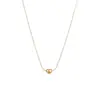 Colar de Luxo de Nicho Simples e Requintado, Colar com Pingente Pequeno de Coração, Corrente de Clavícula em Aço Titânio Dourado 18K Não Desbota para Mulheres