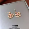 Aretes de Caballo Mecedora Chapados en Oro Real de 18 Quilates, Aretes Vintage, Aretes de Moda y Elegantes para Mujer, Estilo de Nicho