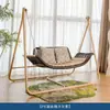 Cadeira de Balanço Casual para Varanda de Vila Jardim de Terraço Cadeira de Balanço de Rattan Cadeira de Rattan para Hotel ao Ar Livre B&B Celebridade da Internet Balanço