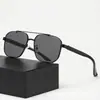 Gafas de sol nuevas de metal de doble puente con montura grande 2023 parloteo en vivo tendencia de moda gafas de sol para hombre con protección UV
