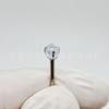 F136 Aleación de Titanio Rosca Externa Tres Puntas Bola de Zirconia Piercing de Labio Piercing de Lengua Piercing de Lóbulo de Oreja Joyería Estilo Popular de Moda