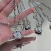 [Fiesta al atardecer] Amor Dividido Collar de Tesoro de Zirconia de Diamantes Flash Multicapa para Mujer Dulce Cool Elegante Lujo Ligero Cadena Clavícula