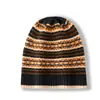 Nuevo Gorro de Cachemir Tejido para Mujer Otoño/Invierno 2024, Gorro de Moda Grueso Cálido Jacquard, Gorro de Cachemir de Bloques de Color, Versátil