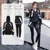 Conjunto Esportivo para Corrida Feminino Conjunto para Corrida Matinal Secagem Rápida Respirável 2025 Novo Tamanho Grande Gordura mm Com Capuz Conjunto de Yoga Fitness