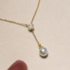 Diy Acessórios S925 Sterling Silver Pull Ajustável Pérola Pingente Colar Vazio Titular Semi-acabado Integrado Suporte de Corrente de Prata