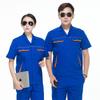 Traje de trabalho de verão CVC de manga curta para homens, respirável, resistente ao desgaste, top fino de manga comprida, roupas para oficina de fábrica