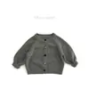 Suéter infantil tiny queen otoño e invierno cárdigan de punto suéter infantil de punto grueso algodón puro abrigo para niños y niñas