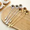 Cuchara Sazonadora de Acero Inoxidable 304, Cuchara para Salsa de Restaurante de Hot Pot Gruesa de Aspecto Elegante, Cuchara Pequeña Redonda para Mezclar Aceite de Cocina con Mango Largo