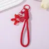 Chaveiro de Balão Cachorro Transparente Gelatina Alça de Celular DIY Simples Corda de Poliéster Tecida Pingente Versátil Anti-Perda