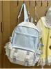 Mochila Anime Estilo Japonês com Bolinhas Doces para Meninas do Ensino Fundamental e Médio para Aula, Biblioteca e Estudo