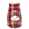 Ropa para Perros para Otoño e Invierno, Chaleco a Cuadros Navideño que Cubre la Panza, Ropa Gruesa y Cálida de Dos Patas para Gatos, Venta al por Mayor de Ropa para Mascotas