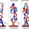 Día de la Independencia Mesa de Contrachapado Letras de Duende Madera Americana Decoración del 4 de Julio Decoración de Mesa Letrero Adornos de Celebración