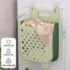 Cesto de roupa suja, cesto de lavanderia doméstico, montado na parede, dobrável, para uso no banheiro, para guardar roupas sujas após o banho, um acessório essencial para o banheiro