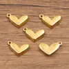 3 Tipos de Accesorios para Joyería de Acero Inoxidable 304, Galvanizado en Oro Real en Horno, Colgante de Corazón Calado Colgante de Corazón Durazno