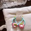 Laços de Cabelo Desenho Animado Fofos, Exclusivos Estilo Coreano Pacote com 2 Faixas de Cabelo de Frutas, Presilhas de Cabelo Xadrez Estrela para Meninas, Presilhas Bico de Pato Coloridas