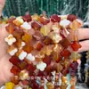 14mm Piedra Natural Cristal Ágata Plano Trébol de Cuatro Hojas Pulsera DIY Collar Accesorios de Joyería Productos Semiacabados Venta al por Mayor