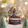 Adorno Navideño de Acrílico Tema Patriotismo 2026 250 Aniversario de la Fundación de los Estados Unidos Regalo Navideño