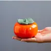 Tarro de Té de Caqui Tarro de Almacenamiento de Cerámica Caqui Caqui Ruyi Tarro Sellado Caja Creativa de Dulces de Boda Souvenir Logo Personalizado