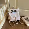 Mochila Casual Simple de Estilo Coreano 2026, con Lazo y Lunares, de Nicho, Mochila Versátil de Alta Gama