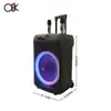 Novo Alto-falante Bluetooth de Comércio Exterior, Alto-falante com Carrinho para Uso Externo, Karaokê, Alta Potência, Alto Volume, Subwoofer para Uso Doméstico, Microfone Sem Fio