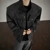Chaqueta Harrington corta acolchada estilo Melard wasteland para hombre, primavera y otoño, con cuello alto, diseño tie-dye de moda