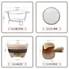 Juego para Preparar Té con Estufa de Carbón y Utensilios de Té para Uso Doméstico, Olla Caliente Tradicional de Interior, Juego Completo de Estufa de Arcilla para Barbacoa en el Patio