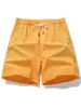 Shorts Esportivos de Cor Sólida Transfronteiriços de Seda Gelada de Secagem Rápida Verão Calças de Três Pontos Masculinas Soltas Calças de Praia Casuais Masculinas
