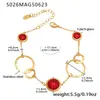 Diseño de Rueda de la Fortuna Oro de 18 Quilates Acero Inoxidable Tobillera Colorida Nicho Elegante Versátil Verano Lujo Accesible Tobillera Joyería para el Pie