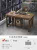 Balcón Apartamento Pequeño Mesa de Té y Sillas Combinación Nuevo Estilo Chino Madera Maciza Oficina Mesa de Café Una Mesa Cinco Sillas Hogar Mesa de Té Kung Fu