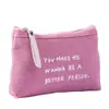 Porta-Cartões de Lona Cor Sólida Transfronteiriço Bolsa para Chaves Necessaire Bolsa de Armazenamento de Maquiagem Comércio Exterior Tecido de Carta Bolsa de Moedas com Zíper