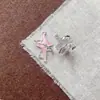 Liga Rosa Púrpura Estrela Estilo Ins Trevo Pingente de Prata Recortado Pingente Unilateral Acessórios para Miçangas Feitos à Mão DIY