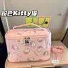 Nova bolsa de maquiagem fofa com tema de gato para mulheres, design estiloso, portátil, grande capacidade, perfeita para viagens, artigos de higiene pessoal e produtos de skincare, atacado com frete grátis