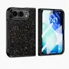 Adecuado para funda de teléfono plegable iPhone Duo, material brillante, película y soporte integrados, funda de teléfono a prueba de caídas