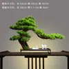 Novo pinheiro bonsai de boas-vindas chinês simulação decoração de escritório planta verde decoração de entrada sala modelo hotel micro paisagem