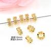 Color fuerte cobre chapado oro blanco incrustado circonita cuenta espaciadora copo de nieve cuenta barril colgante Passepartout accesorios de joyería diy