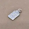 Yiluya Plata de ley S925 Talismán de seguridad Carácter Fu Colgante Accesorios Pulsera Collar Colgante Joyería Hecha a mano DIY con Cuentas