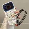 Adequado para Apple 18 Pro Max, capa de lente de cobertura total, série de iPhone 18 de silicone, novo design abstrato de gato dançante