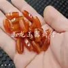 Ágata Roja con Agujero Grande Cuentas Sueltas, Jaspe Rojo Hexagonal Multifactetado Cuentas, Accesorios para Joyería, Cuentas de Jade