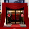 Cortina de decoração para pátio de casamento rural para quintal de casa própria, entrada de villa, conjunto de decoração para quarto de casamento, arco