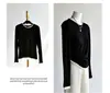 Ropa de Capas de Lana26 Otoño Nuevo Moda para Mujer Top Bloque de Color Capas Térmico de Lana Manga Larga Cálido Camiseta Base