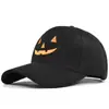 Boné de Beisebol Bordado com Logo Personalizado do Fabricante Boné de Beisebol Europeu e Americano Halloween Abóbora e Caveira Excêntricos