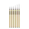 Conjunto de Pincéis para Nail Art Antiderrapante Rosqueável com 8 Anéis, Novo Modelo Transfronteiriço, 6 Peças, Caneta Liner para Pintura de Unhas Estilo Japonês, Ferramentas para Nail Art